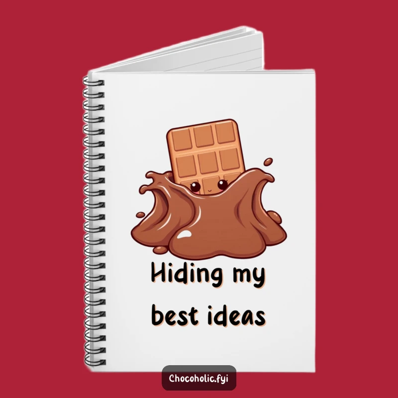 Funny Chocolate Puddle Peek Notebook - Jot Down Ideas with Sweet Secrecy
