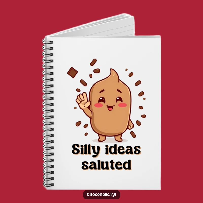 Funny Cocoa Powder Salute Notebook: Jot Down Ideas with this Silly Character Journal
