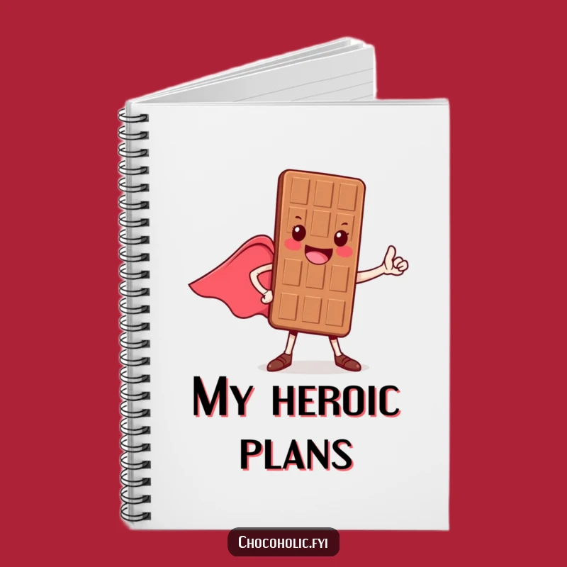 Funny Hero Chocolate Bar Notebook - Jot Down Brave Ideas & Cheerful Notes