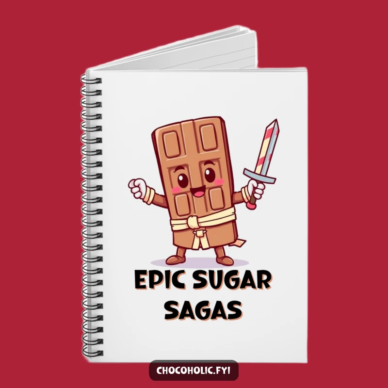 Funny Hero Chocolate Notebook: Jot Down Epic Ideas with this Kawaii Warrior. A perfect gift for planners.