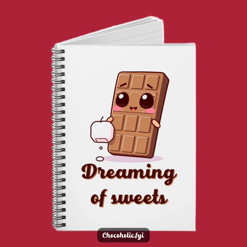 Funny Kawaii Chocolate Bar Dream Journal - Ecstatic Marshmallow Notes