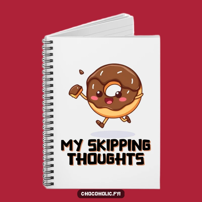 Funny Skipping Donut Notebook, Whimsical Journal for Sweet Ideas