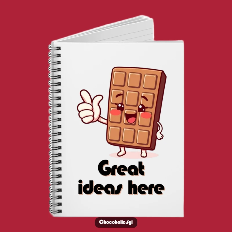 Funny Kawaii Chocolate Thumbs Up Notebook: Jot Down Positive Ideas