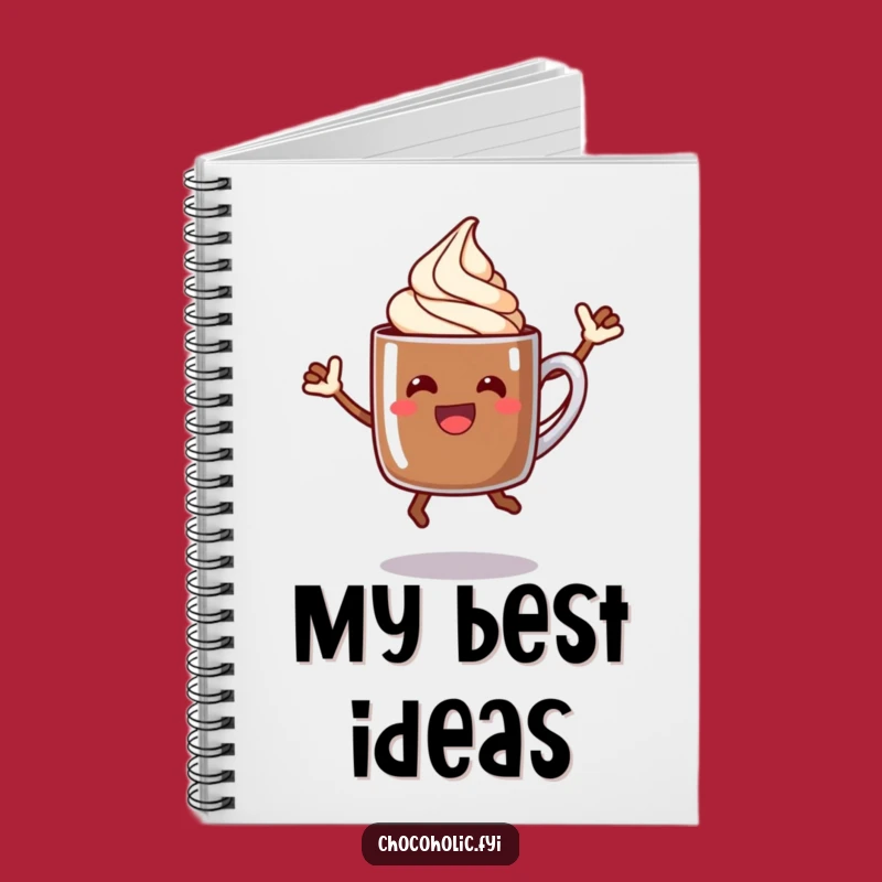 Funny Chocolate Mug Jump Notebook - Capture Celebration Ideas