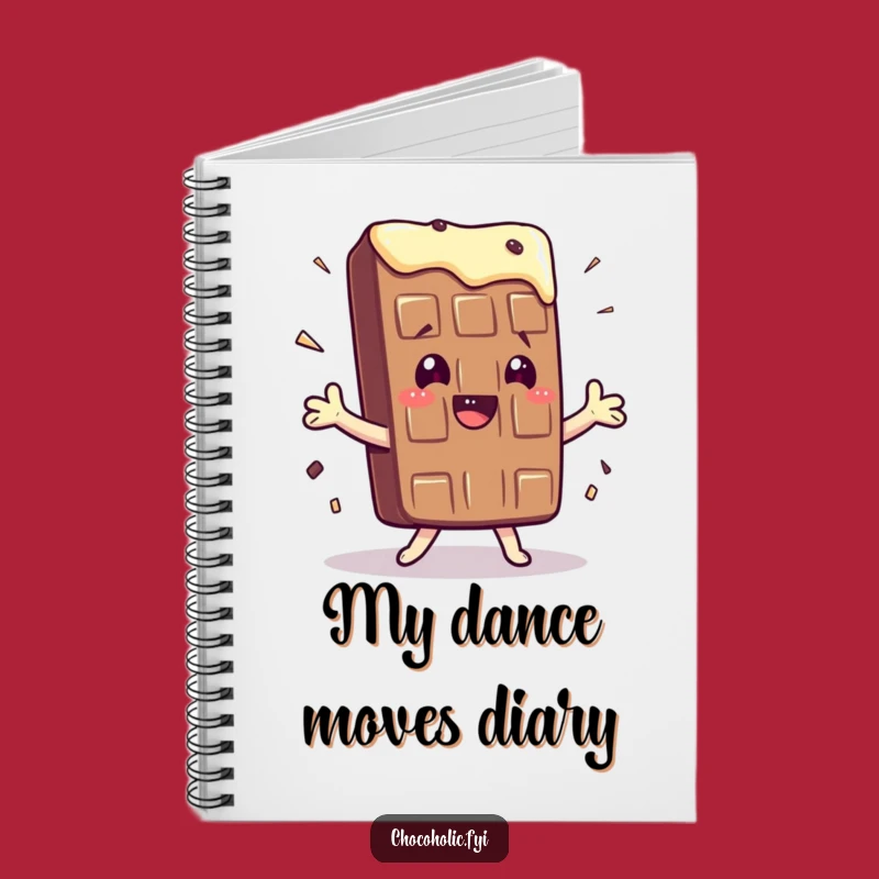 Funny Kawaii Chocolate Bar Shimmy Notebook - Jot Down Your Moves, Gift Idea