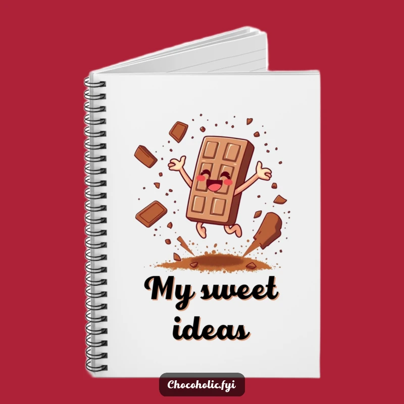 Funny Chocolate Bar Leaping Notebook - For Sweet Ideas & Joyful Notes