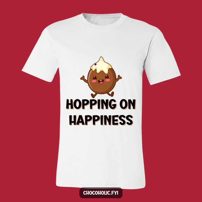 Funny Chocolate Truffle Hop T-Shirt: Leap with Joy in this Sweet Character Tee