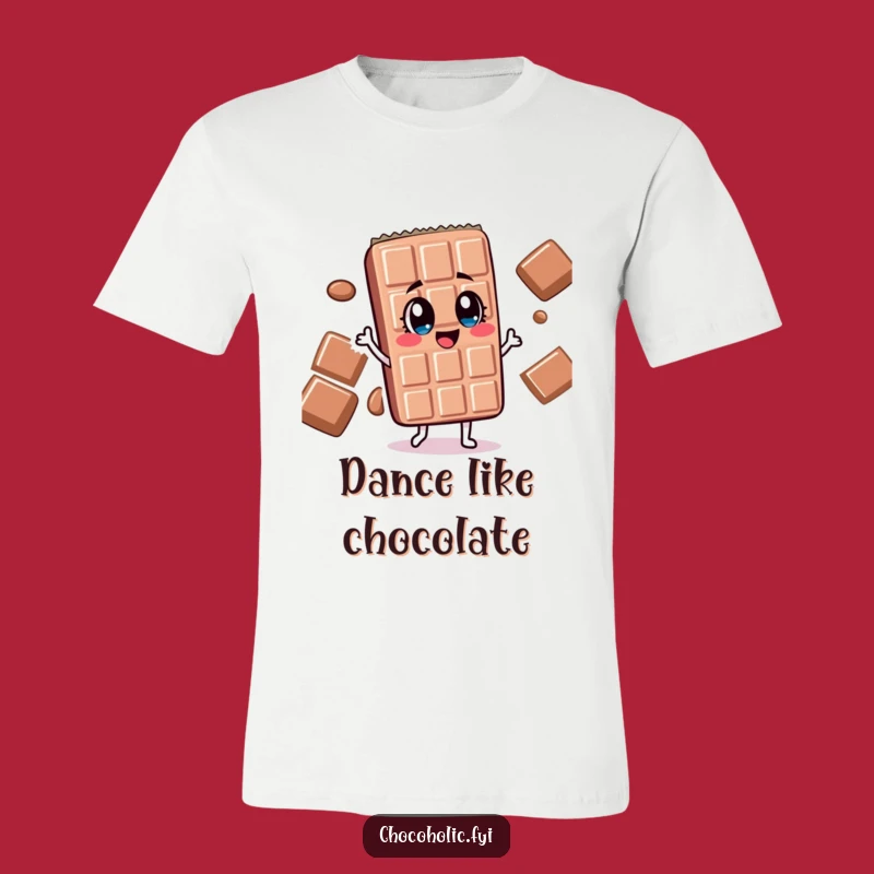 Funny Dancing Chocolate Bar T-Shirt - Silly Eyes, Joyful Apparel