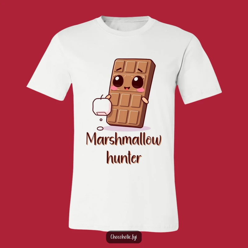 Funny Kawaii Chocolate Bar Marshmallow Chase T-Shirt - Ecstatic Sweet Treat Tee