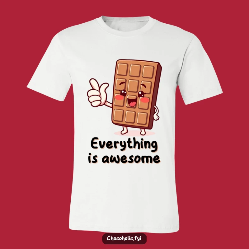 Funny Kawaii Chocolate Thumbs Up T-Shirt: Spread Positivity with Humor