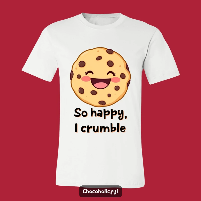 Funny Kawaii Cookie Grin T-Shirt - Delightful Character Tee