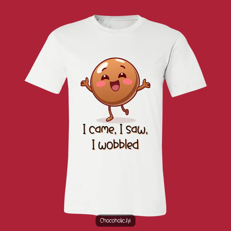 Funny Wobble Dance Chocolate Candy T-Shirt, Hilarious Graphic Tee for Sweet Treat Fans