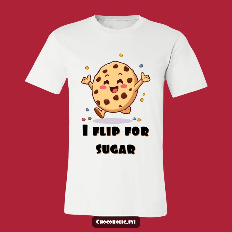 Funny Cookie Cartwheel T-Shirt: Joyful Candy Character Tee for Sweet Fun!