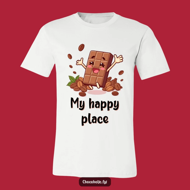 Funny Leaping Chocolate Bar Tee: Cocoa Bean Celebration - A Joyful Gift