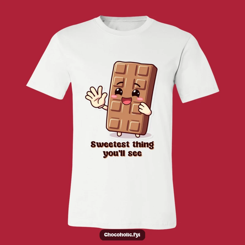 Funny Waving Chocolate Bar Tee: The Go-To Funny Gift for Sweet Souls