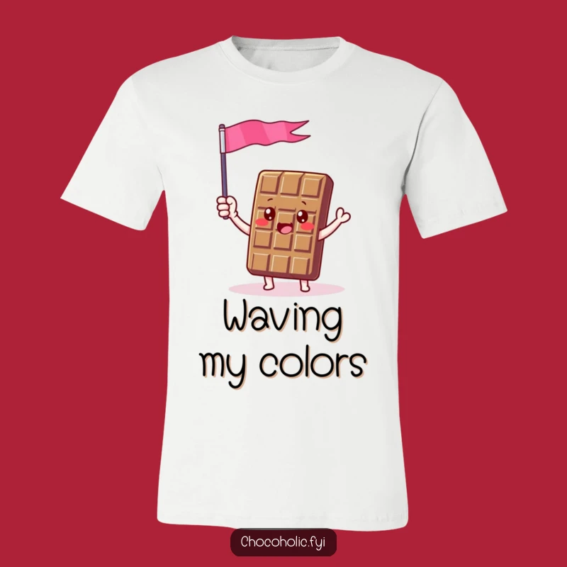 Funny Chocolate Celebration T-Shirt - Wave Your Happy Colors!