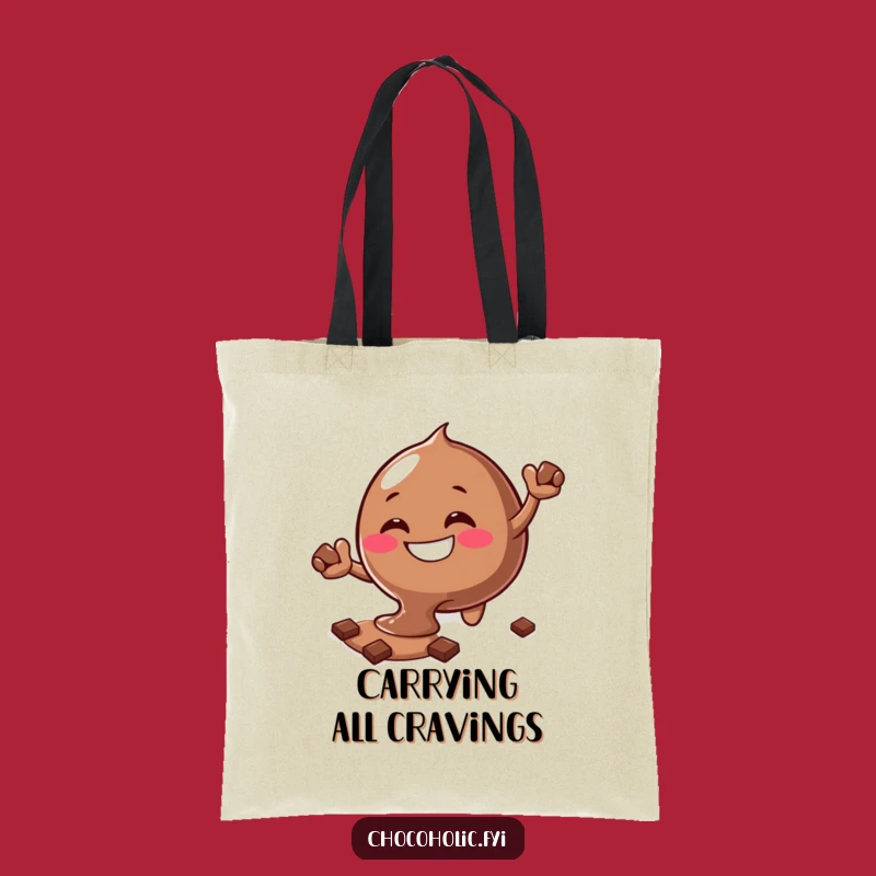 Funny Melting Chocolate Blob Tote Bag - Carry Your Sweetness