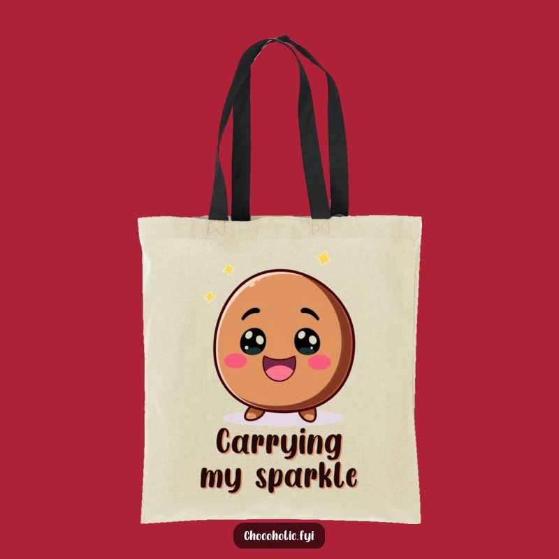 Funny Kawaii Chocolate Chip Tote Bag - Cute Carryall for Smiles