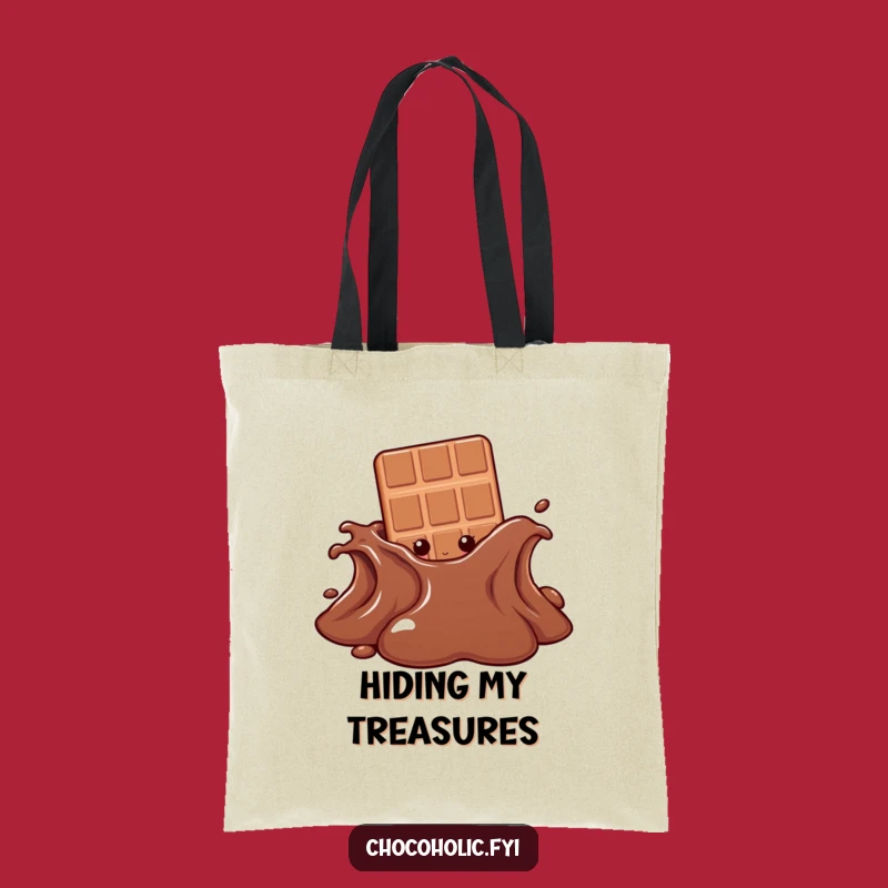 Funny Chocolate Puddle Peek Tote Bag - Carry Your Sweet Secrets in Style