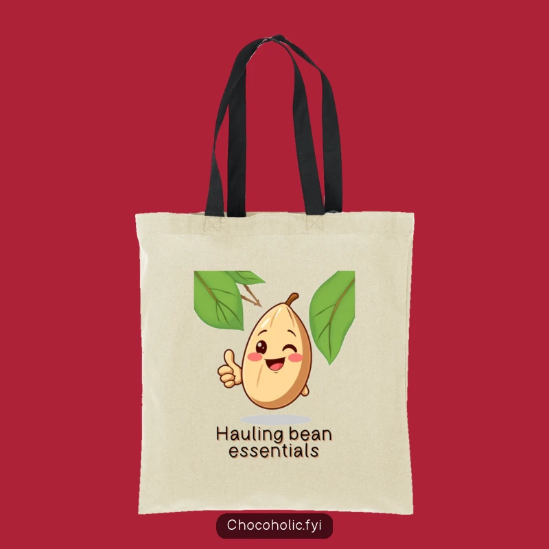 Funny Cocoa Bean Thumbs Up Tote Bag, Chic and Positive Accessory for Daily Errands