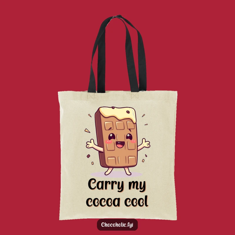 Funny Kawaii Chocolate Bar Shimmy Tote Bag - Carry Your Fun, Best Gift