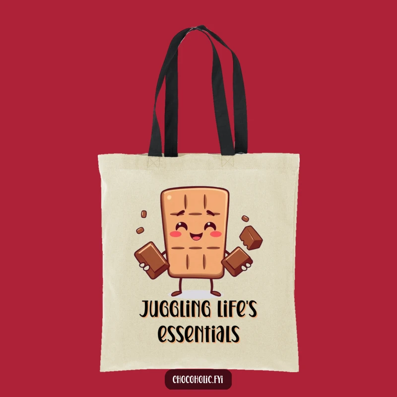 Funny Chocolate Bar Juggling Tote Bag - Carry Your World with Sweet Dexterity